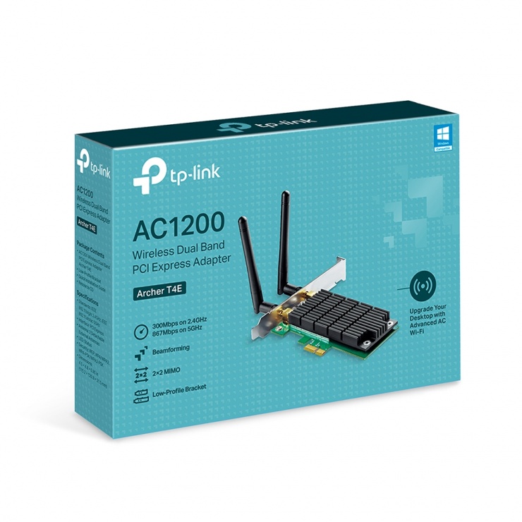 Imagine Adaptor wireless PCI Express Dual Band AC1200, TP-LINK Archer T4E